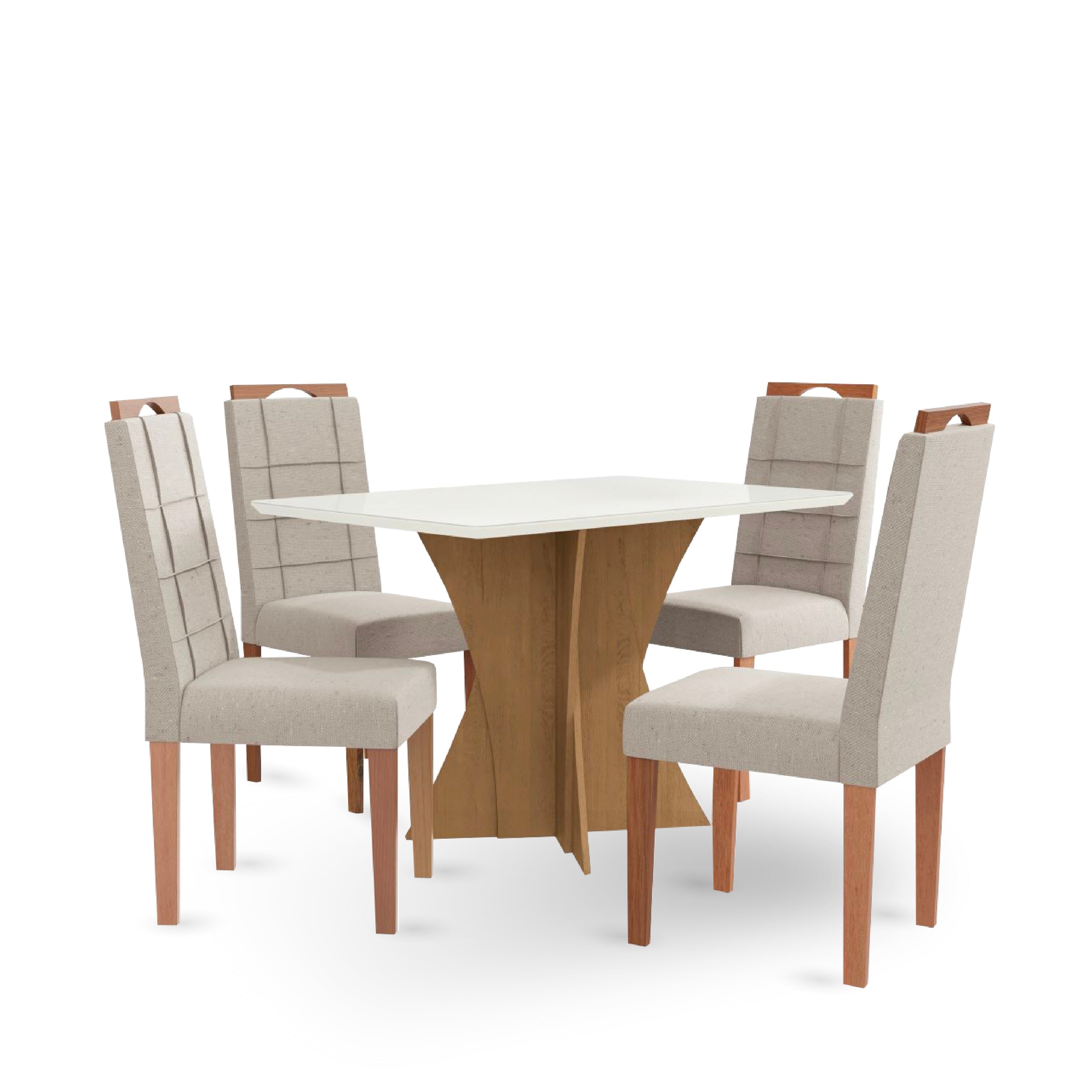 Comedor Trento Rectangular con 4 Sillas