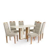 Comedor Milán Rectangular con 6 Sillas