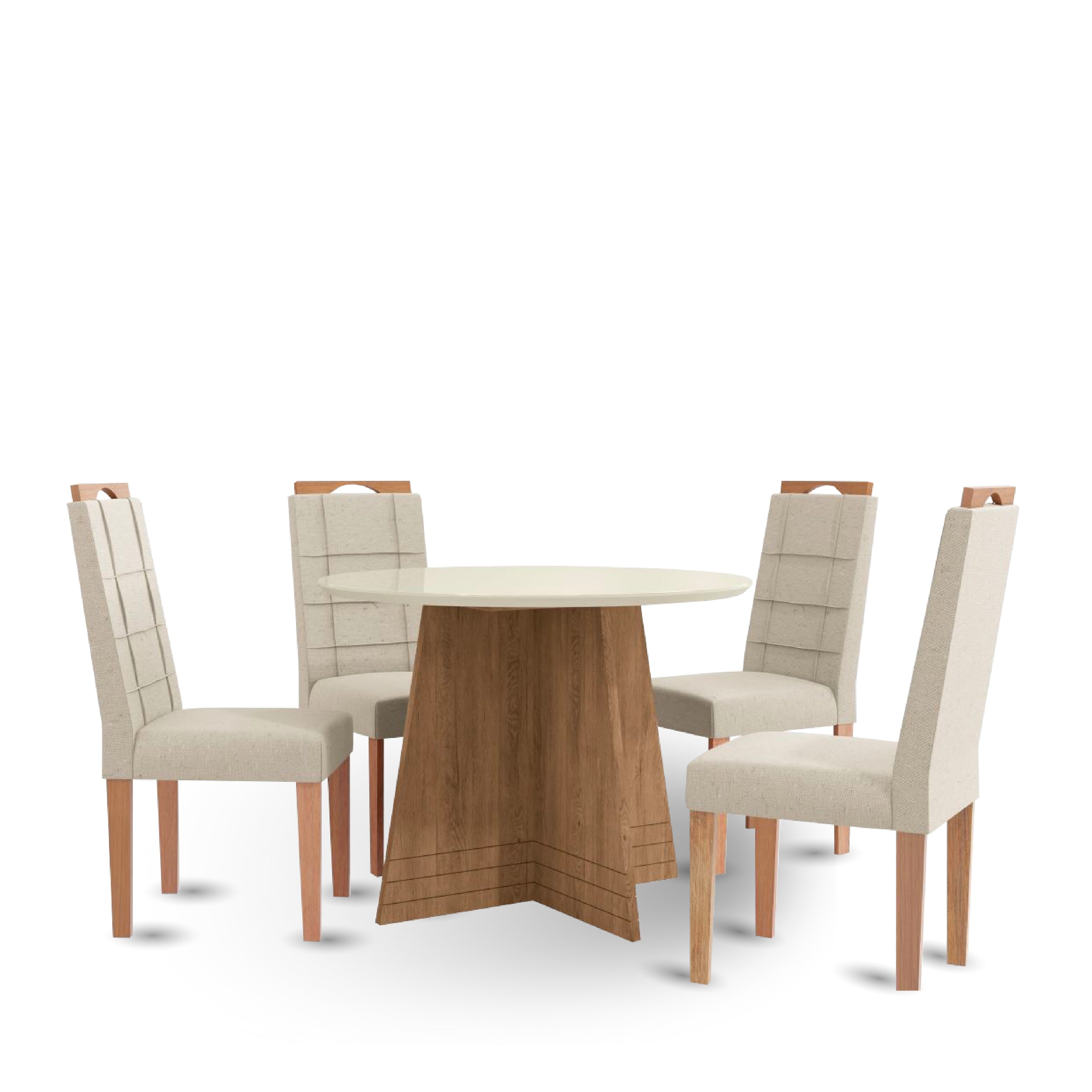 Comedor Capri Redondo con 4 Sillas