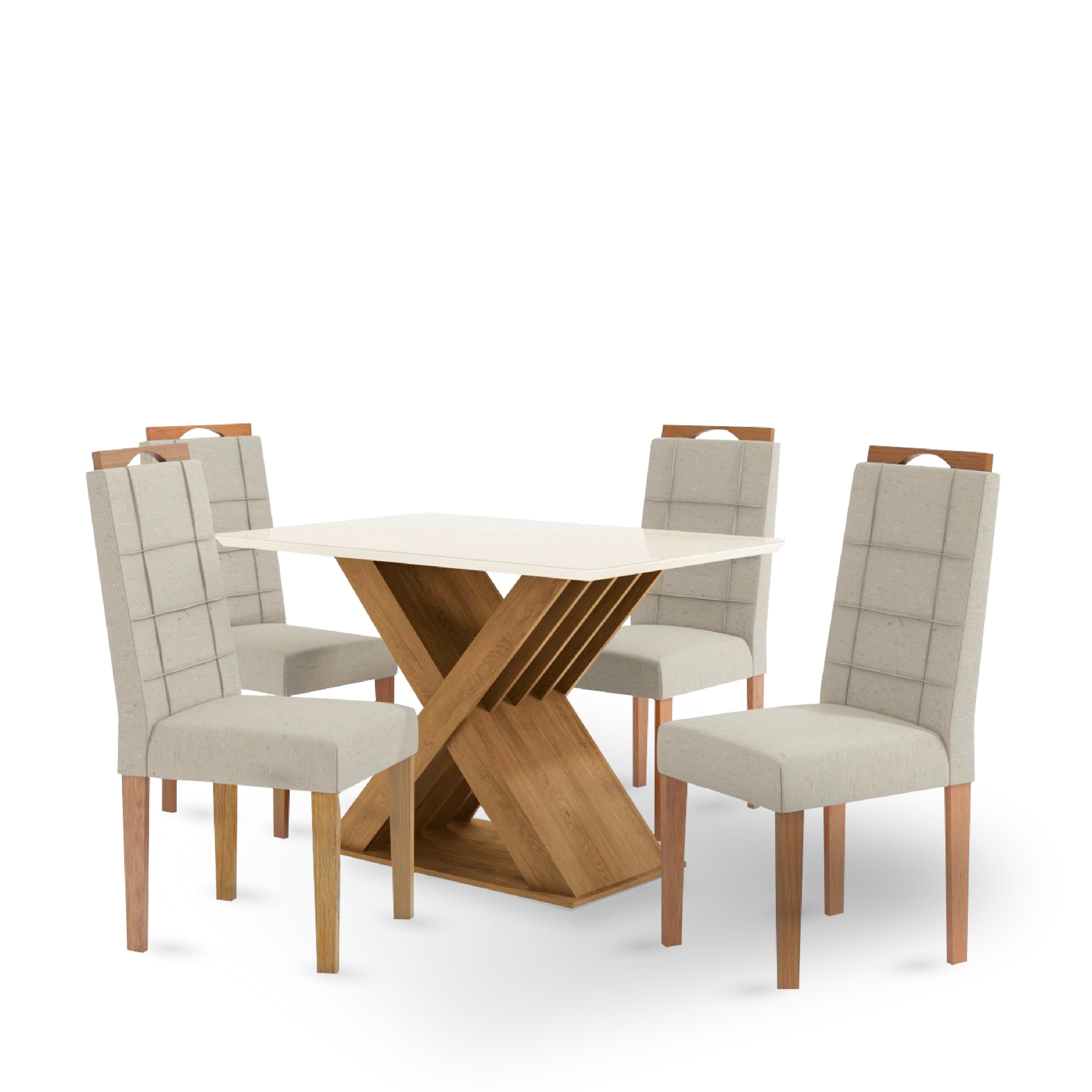 Comedor Génova Rectangular con 4 Sillas