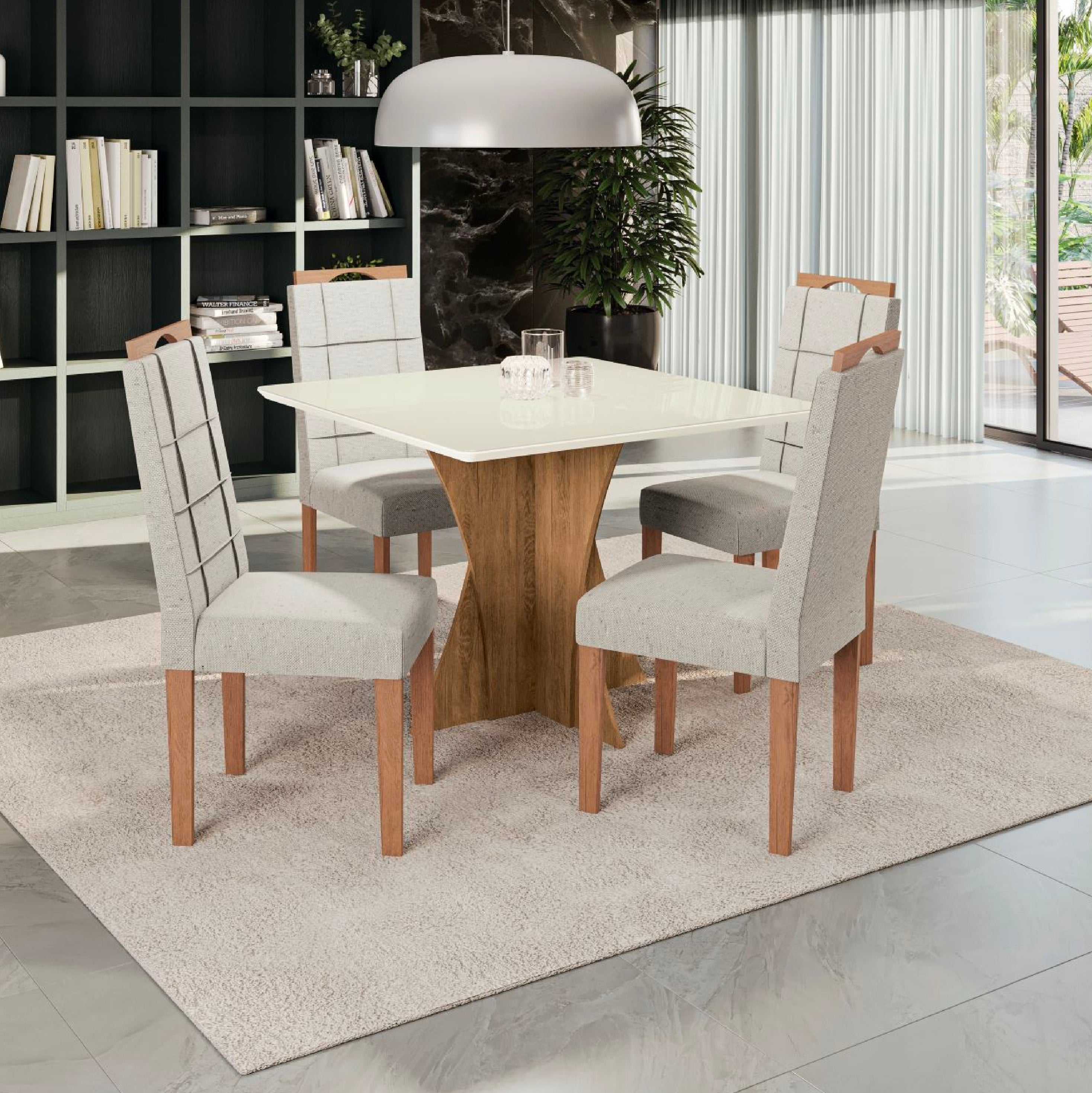 Comedor Monza Cuadrado con 4 Sillas