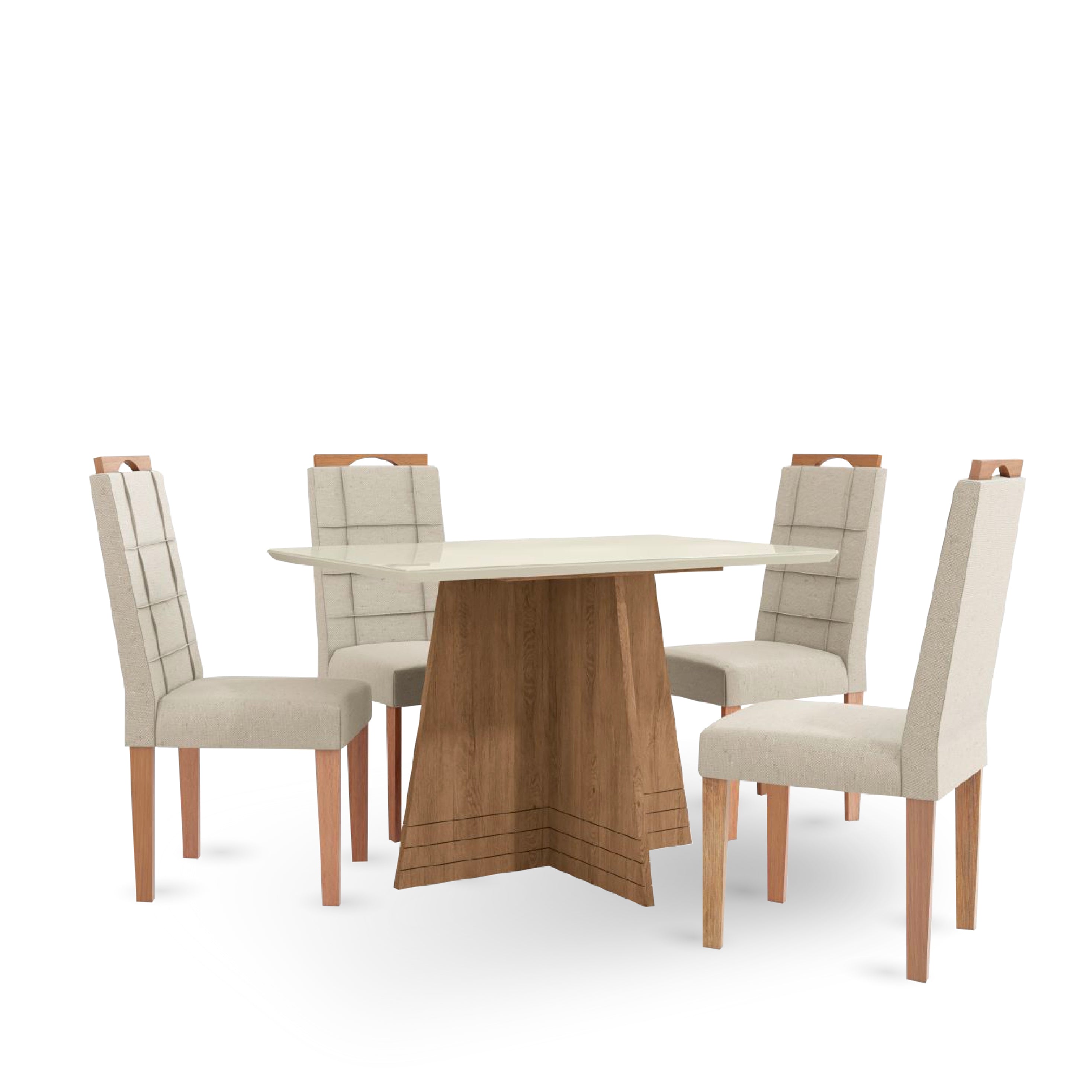 Comedor Roma Rectangular con 4 Sillas