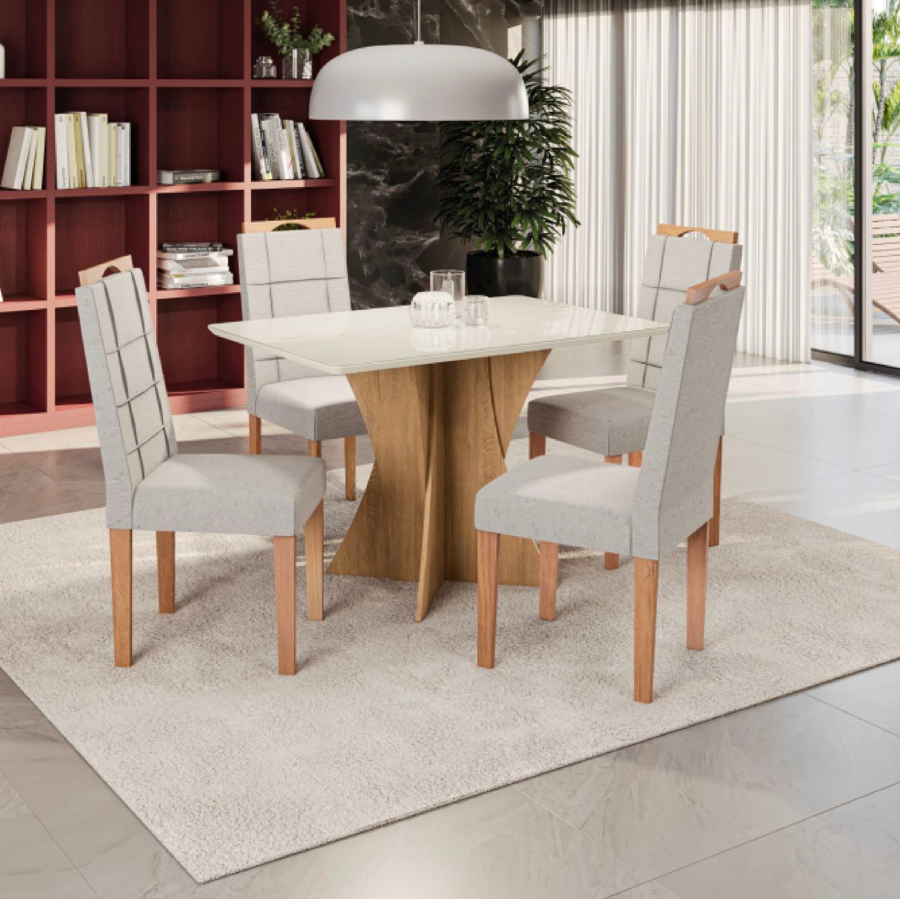 Comedor Trento Rectangular con 4 Sillas