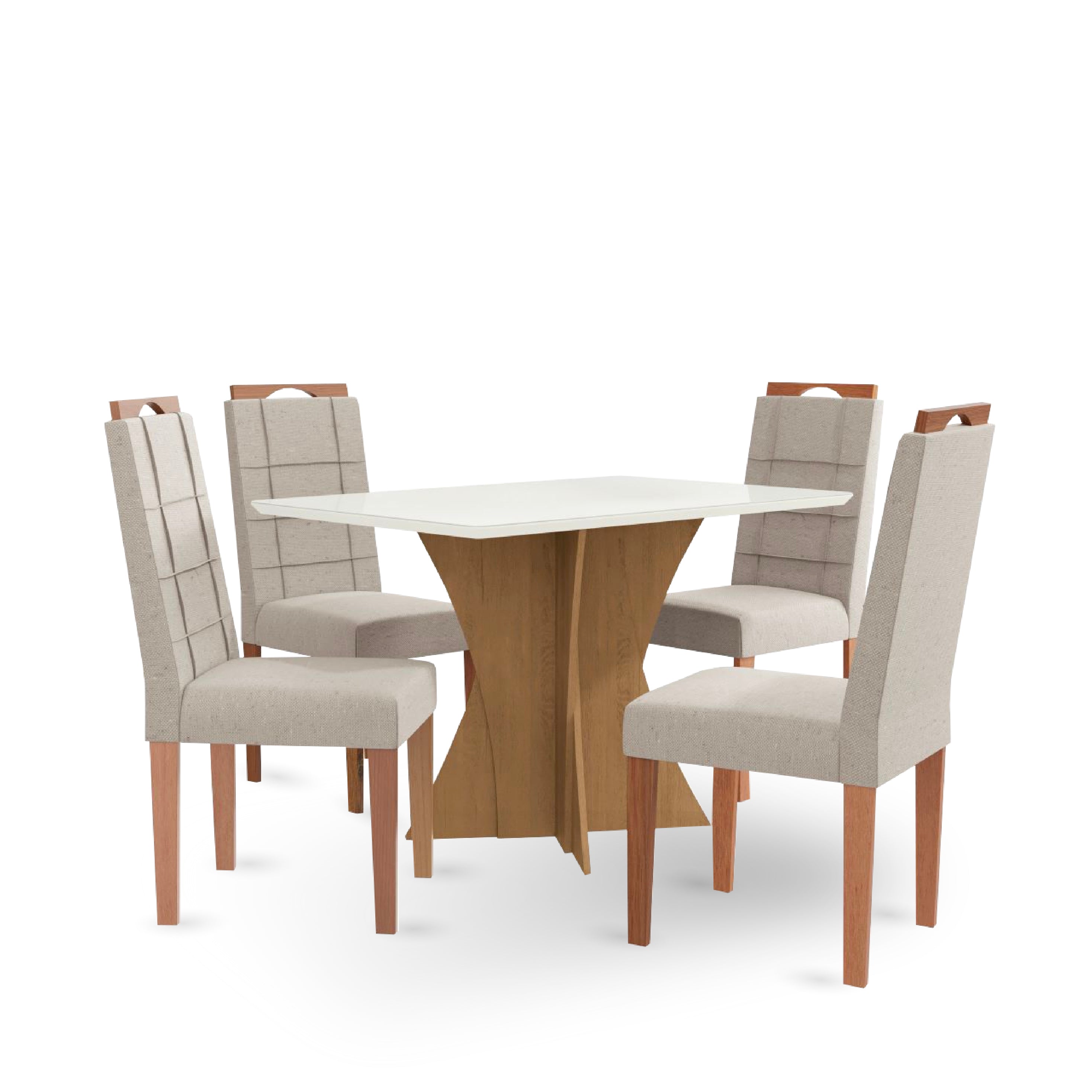 Comedor Trento Rectangular con 4 Sillas