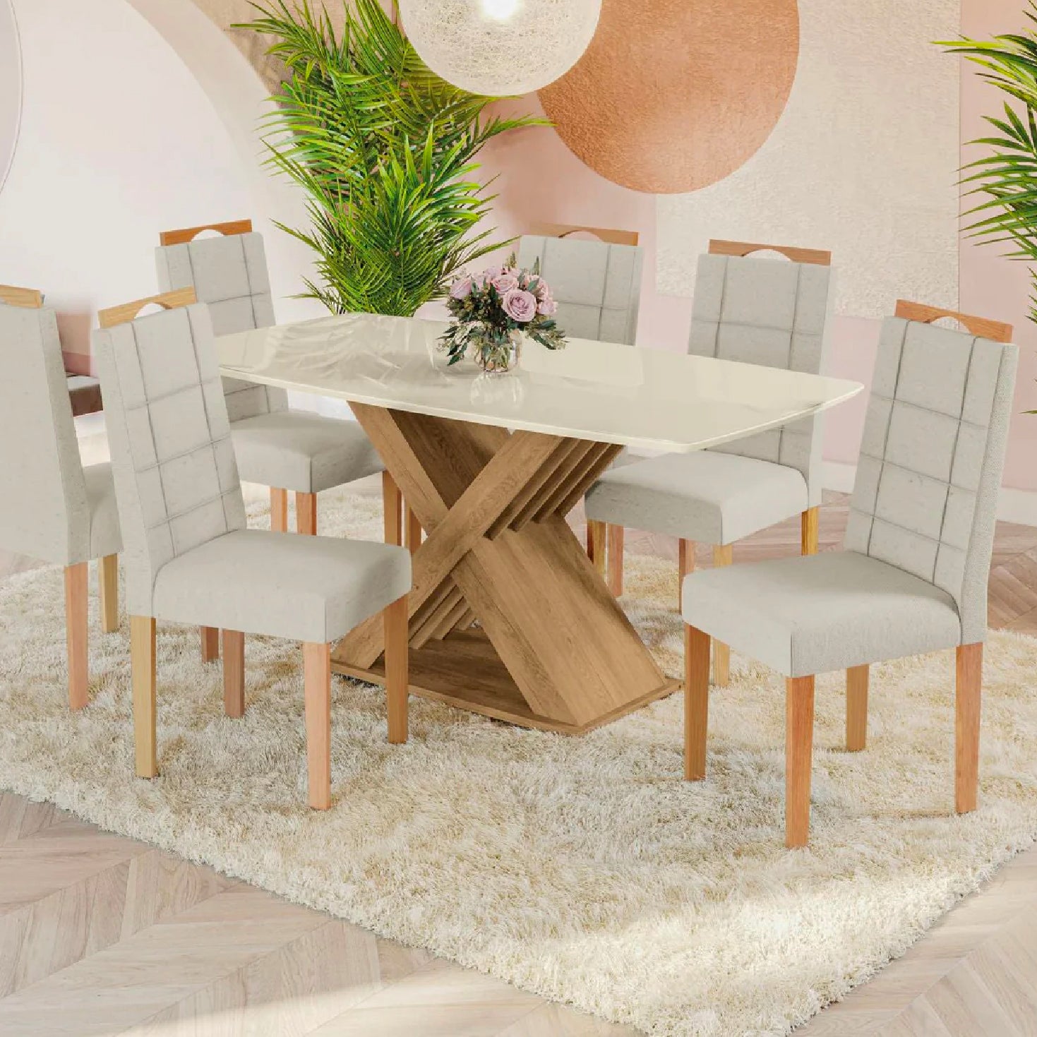 Comedor Verona Rectangular 6 Sillas
