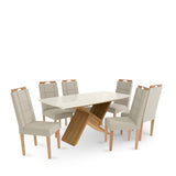 Comedor Florencia Rectangular con 6 Sillas